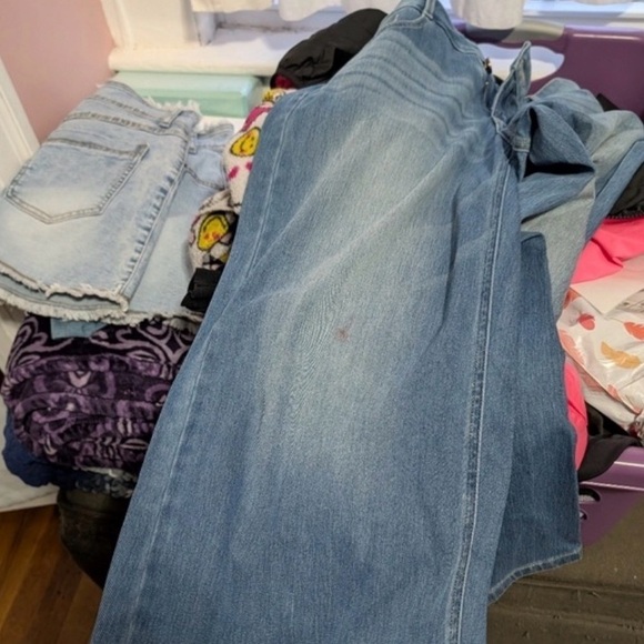 Halara Flex™ Asymmetric Low Rise Zipper Baggy Wide Leg Jeans small Petite NWOT** - Picture 6 of 8